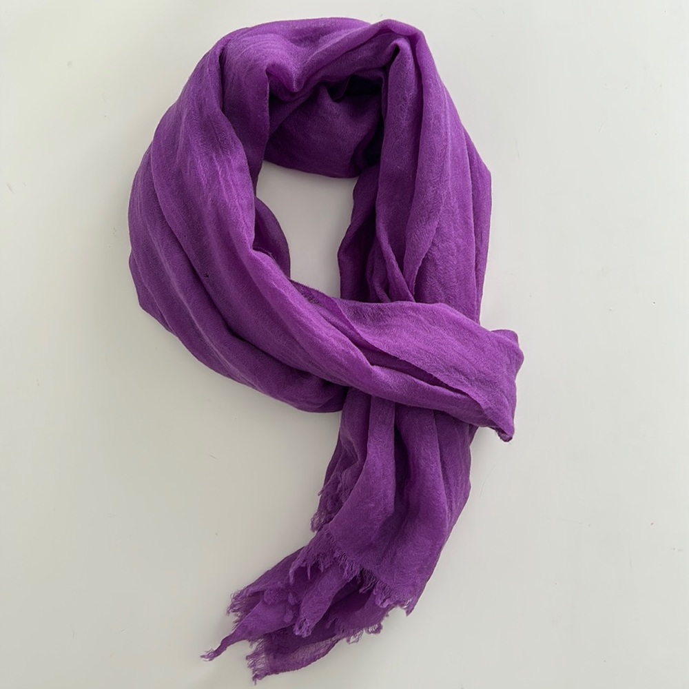 J. Crew Oversized Purple Wool Scarf